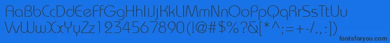 Bahamas Light Font – Black Fonts on Blue Background