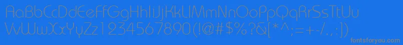 Bahamas Light-Schriftart – Graue Schriften auf blauem Hintergrund