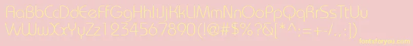 Bahamas Light Font – Yellow Fonts on Pink Background