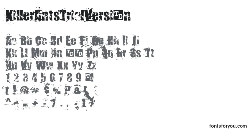 Schriftart KillerAntsTrialVersion – Alphabet, Zahlen, spezielle Symbole