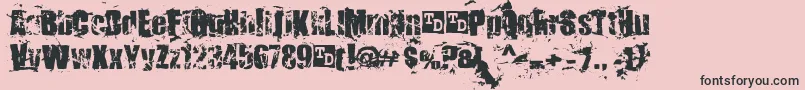 Шрифт KillerAntsTrialVersion – чёрные шрифты на розовом фоне