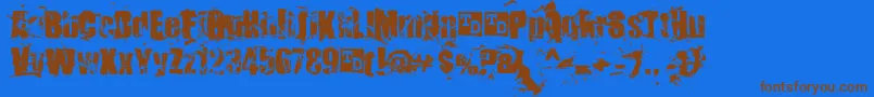 More about KillerAntsTrialVersion Font KillerAntsTrialVersion Font – Brown Fonts on Blue Background