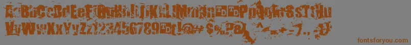 fuente KillerAntsTrialVersion – Fuentes Marrones Sobre Fondo Gris