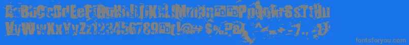 Шрифт KillerAntsTrialVersion – серые шрифты на синем фоне