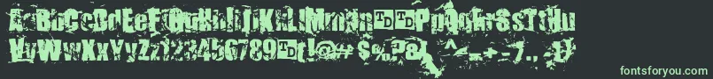 KillerAntsTrialVersion Font – Green Fonts on Black Background