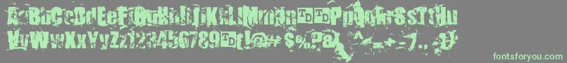 Шрифт KillerAntsTrialVersion – зелёные шрифты на сером фоне