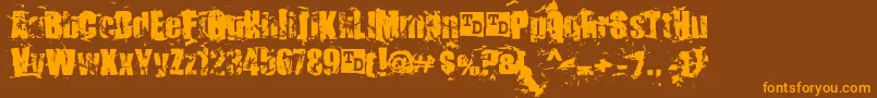 KillerAntsTrialVersion Font – Orange Fonts on Brown Background