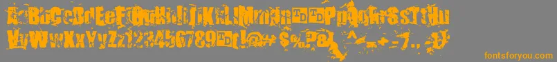 Шрифт KillerAntsTrialVersion – оранжевые шрифты на сером фоне