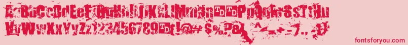 KillerAntsTrialVersion Font – Red Fonts on Pink Background