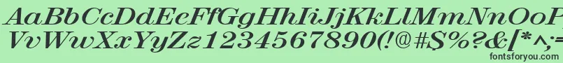 RubyscriptbroadBold Font – Black Fonts on Green Background