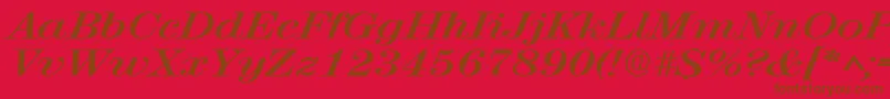 RubyscriptbroadBold Font – Brown Fonts on Red Background
