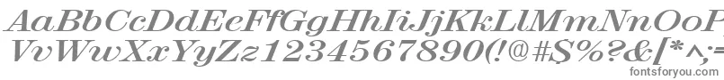 RubyscriptbroadBold Font – Gray Fonts on White Background