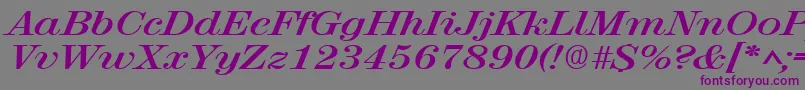 RubyscriptbroadBold Font – Purple Fonts on Gray Background