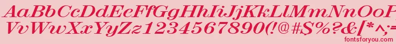 RubyscriptbroadBold Font – Red Fonts on Pink Background