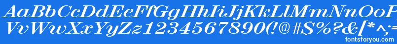 RubyscriptbroadBold Font – White Fonts on Blue Background