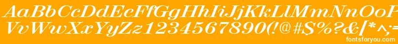 フォントRubyscriptbroadBold – オレンジの背景に白い文字