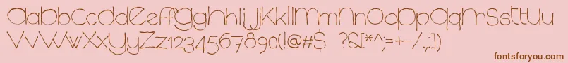 fuente ChavenirLc – Fuentes Marrones Sobre Fondo Rosa