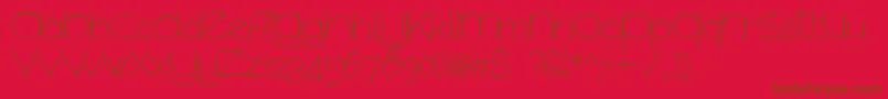 ChavenirLc Font – Brown Fonts on Red Background
