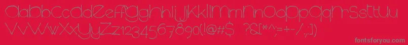 Weitere Informationen zur ChavenirLc-Schriftart ChavenirLc-Schriftart – Graue Schriften auf rotem Hintergrund