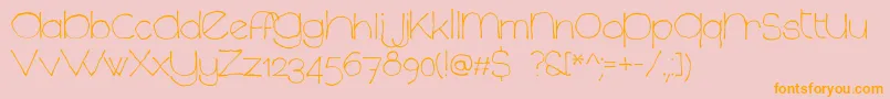 ChavenirLc Font – Orange Fonts on Pink Background