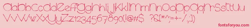 ChavenirLc Font – Red Fonts on Pink Background