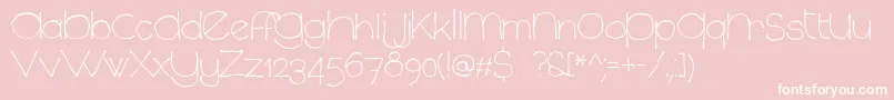 ChavenirLc Font – White Fonts on Pink Background