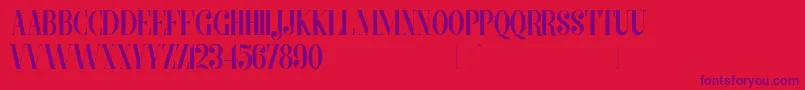 Morva-Schriftart – Violette Schriften auf rotem Hintergrund