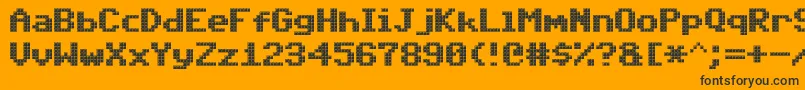 TriadXs Font – Black Fonts on Orange Background