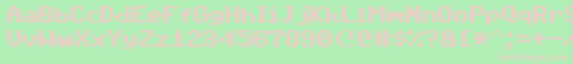 TriadXs Font – Pink Fonts on Green Background