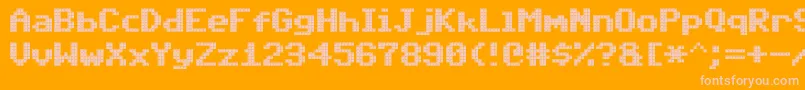 TriadXs Font – Pink Fonts on Orange Background