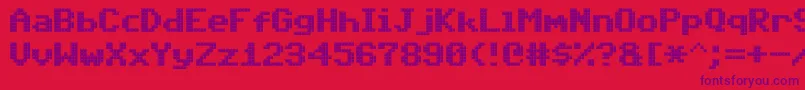 TriadXs Font – Purple Fonts on Red Background