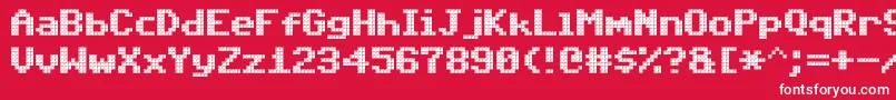 フォントTriadXs – 赤い背景に白い文字