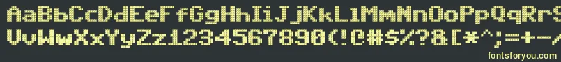 TriadXs Font – Yellow Fonts on Black Background