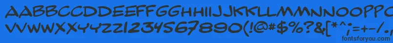 GeBailiffCaps-fontti – mustat fontit sinisellä taustalla