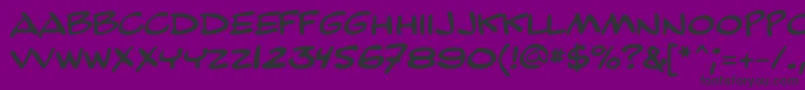 GeBailiffCaps-Schriftart – Schwarze Schriften auf violettem Hintergrund