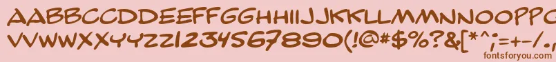 GeBailiffCaps Font – Brown Fonts on Pink Background