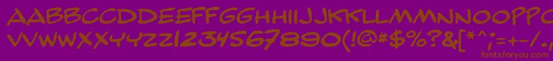 GeBailiffCaps Font – Brown Fonts on Purple Background