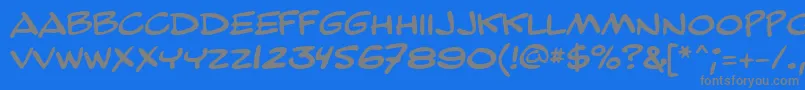 GeBailiffCaps Font – Gray Fonts on Blue Background