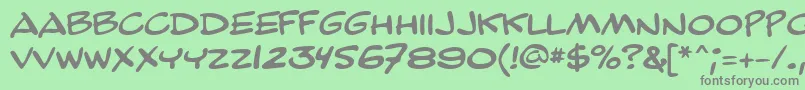 GeBailiffCaps Font – Gray Fonts on Green Background