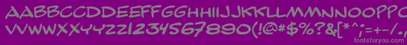 GeBailiffCaps Font – Gray Fonts on Purple Background