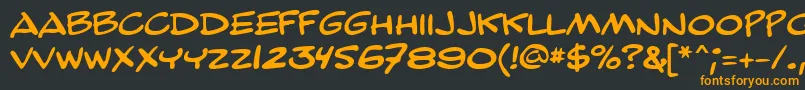 GeBailiffCaps Font – Orange Fonts on Black Background