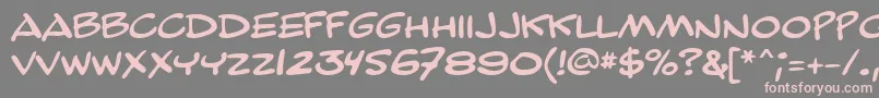 GeBailiffCaps Font – Pink Fonts on Gray Background