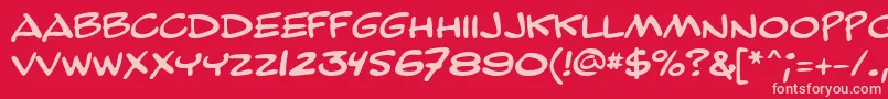 GeBailiffCaps Font – Pink Fonts on Red Background