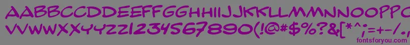 GeBailiffCaps-Schriftart – Violette Schriften auf grauem Hintergrund