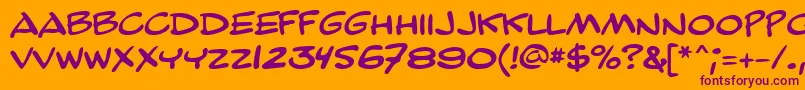 GeBailiffCaps Font – Purple Fonts on Orange Background