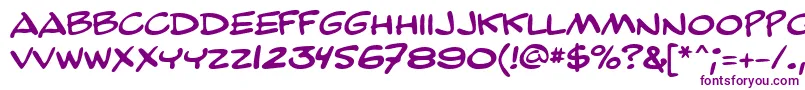 GeBailiffCaps-Schriftart – Violette Schriften auf weißem Hintergrund