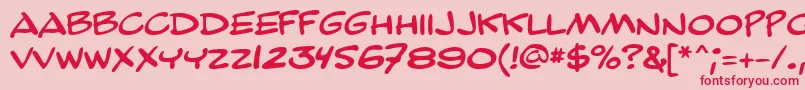 GeBailiffCaps Font – Red Fonts on Pink Background