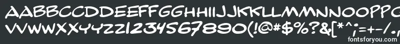 Шрифт GeBailiffCaps – белые шрифты на чёрном фоне