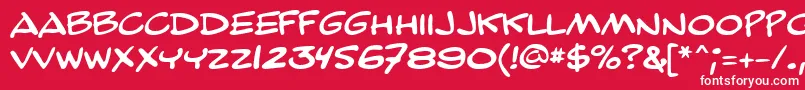 GeBailiffCaps Font – White Fonts on Red Background