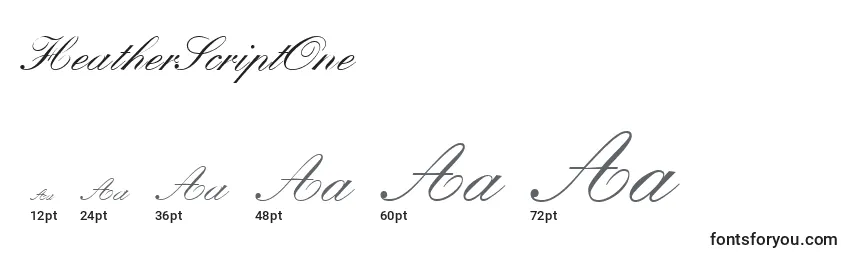 HeatherScriptOne Font Sizes